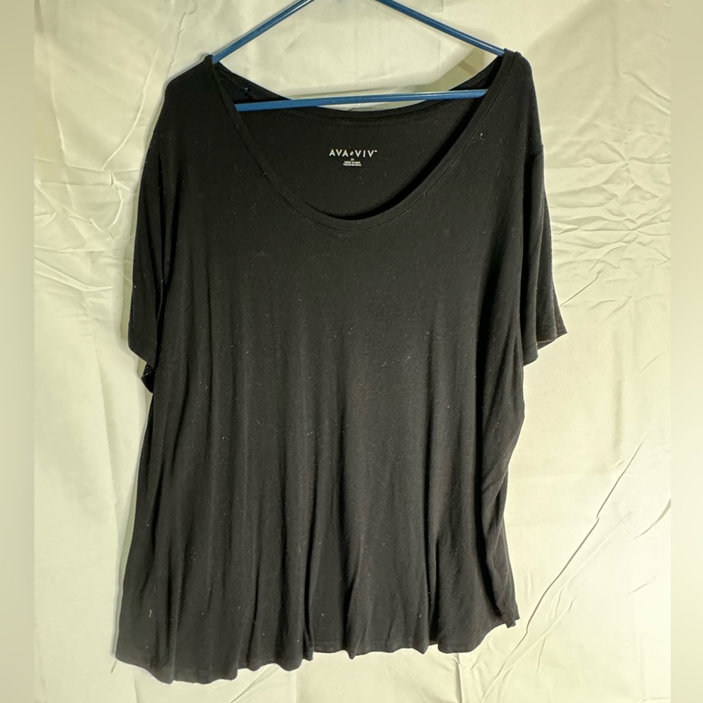 Black 2x short sleeve buttery soft top